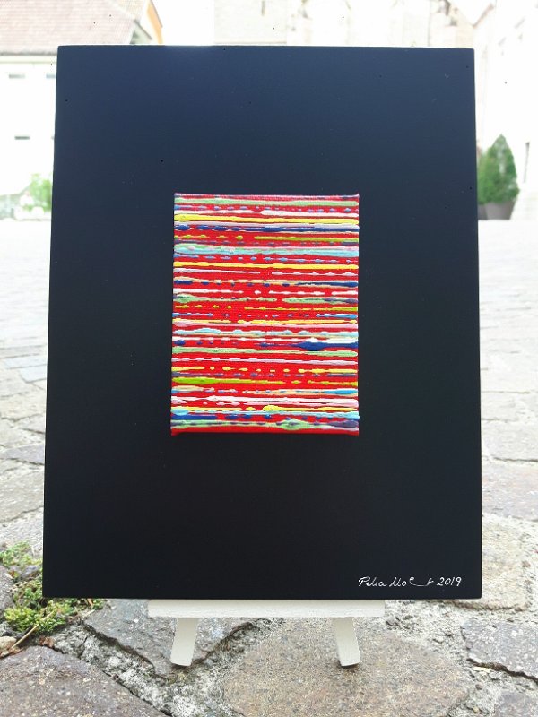 Coloured lines 8 2019 22×17 Acryl-Lack LW